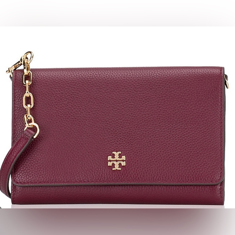 NWT Authentic Luxury Preppy Minimalist Tory Burch Carter Chain Wallet Crossbody